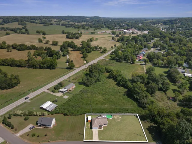 an aerial view of a city