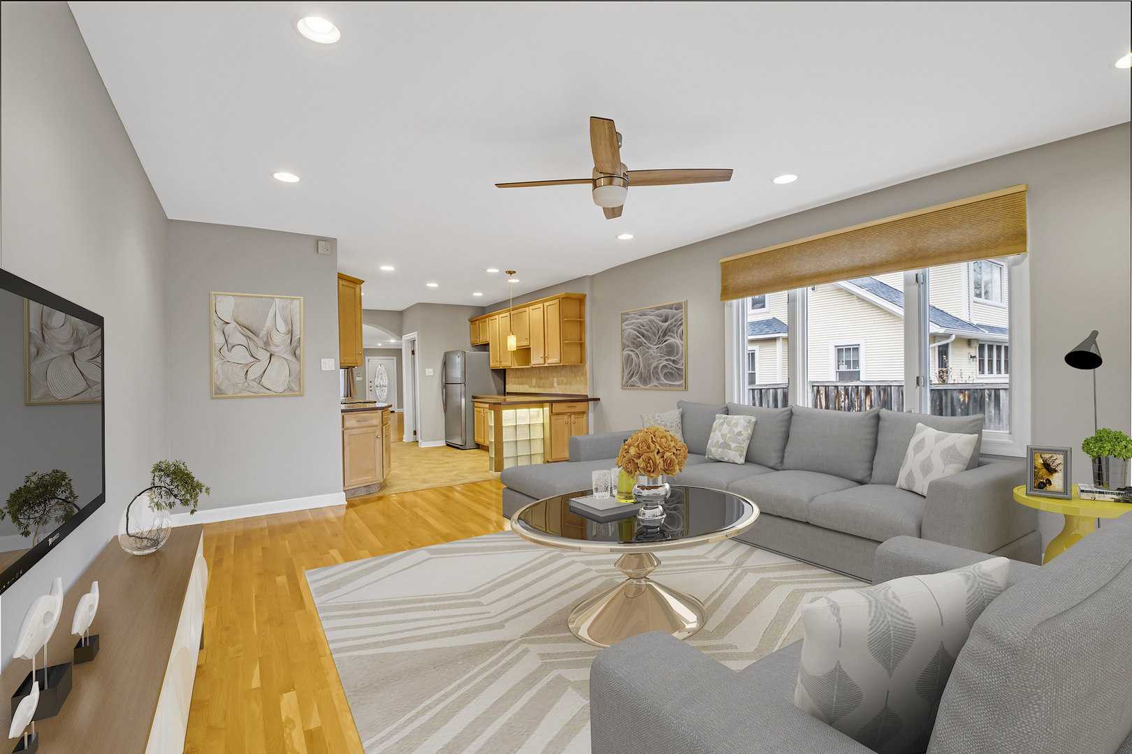 657 Chestnut Street Deerfield, IL 60015 - Photo 7 of 25 a living room with furniture and a large window