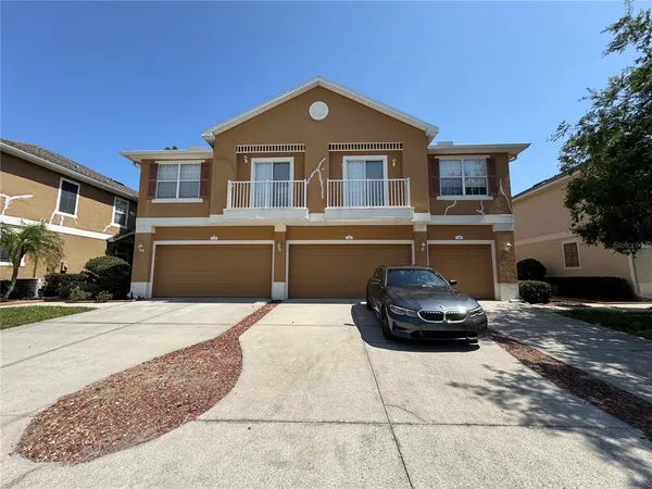 a car parked in front of a house