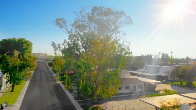 a view of a pathway both side of building