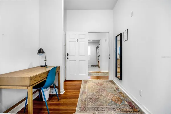 a room with furniture and a window