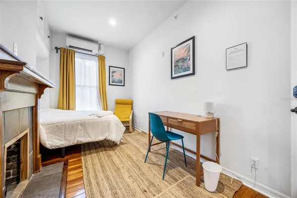 a view of road and trees