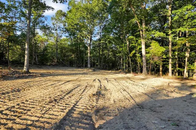 a view of wooden roof with a lake view