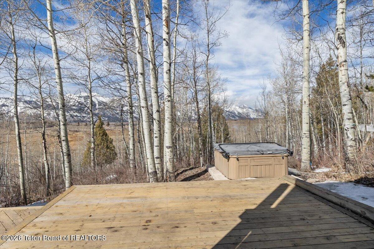 855 North Bar Y Road Jackson, WY 83001 - Photo 30 of 55 Back Deck Mountain Views in Winter