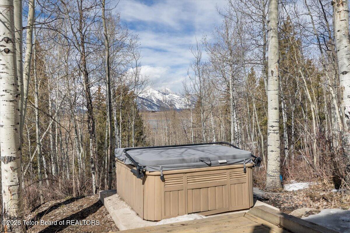 855 North Bar Y Road Jackson, WY 83001 - Photo 31 of 55 Grand Teton Views from Hot Tub (winter)