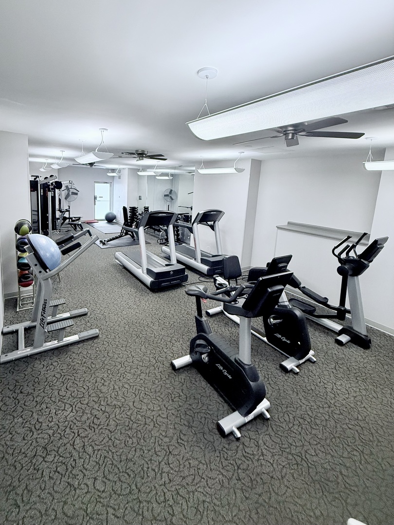 6301 North Sheridan Road, Unit 19V Chicago, IL 60660 - Photo 14 of 16 a room with gym equipment and a table