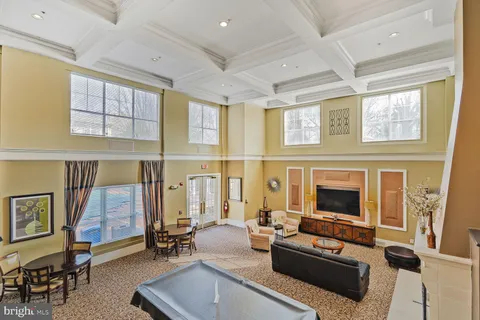 a view of a porch with seating space