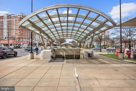a view of a city street from a building