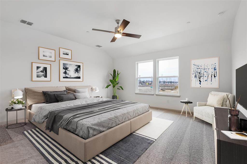 8876 Samara Street Frisco, TX 75035 - Photo 17 of 28 a bedroom with a large bed and a window