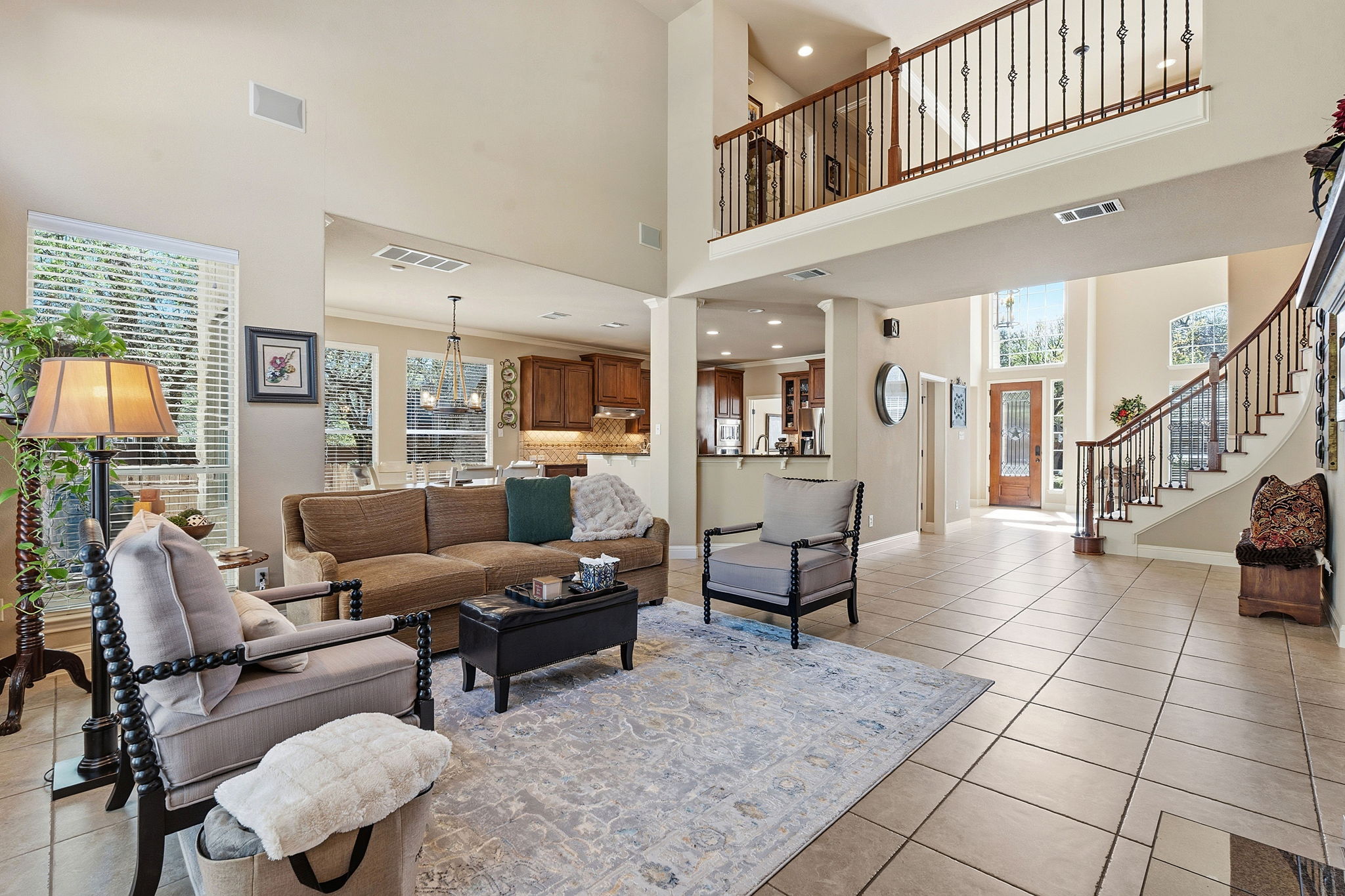 2807 Rambler Valley Drive Cedar Park, TX 78613 - Photo 2 of 38 a living room with furniture and a floor to ceiling window
