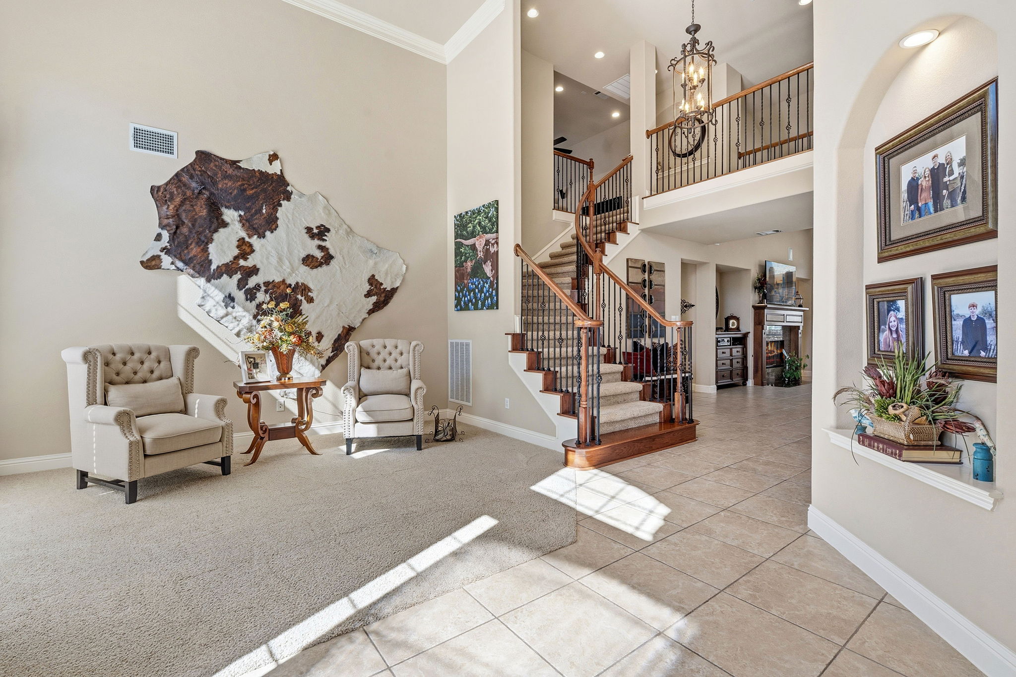 2807 Rambler Valley Drive Cedar Park, TX 78613 - Photo 5 of 38 a living room with furniture and a flat screen tv
