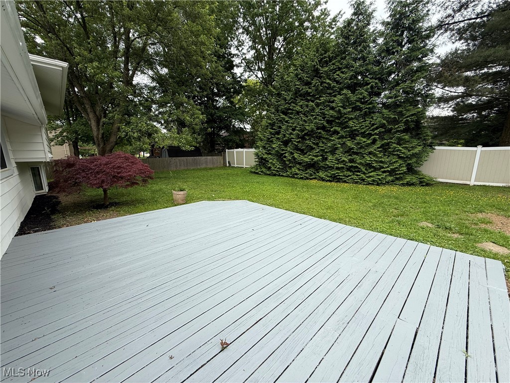 16667 Drake Road Strongsville, OH 44136 - Photo 30 of 30 Wooden terrace with a fenced backyard