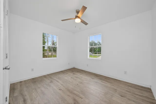 an empty room with a window