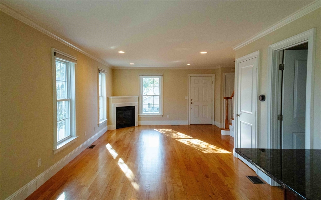 171 North Main Street, Unit 171 Natick, MA 01760 - Photo 6 of 19 a view of a livingroom with a fireplace and wooden floor