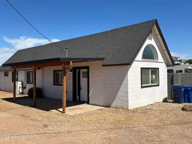 a front view of a house