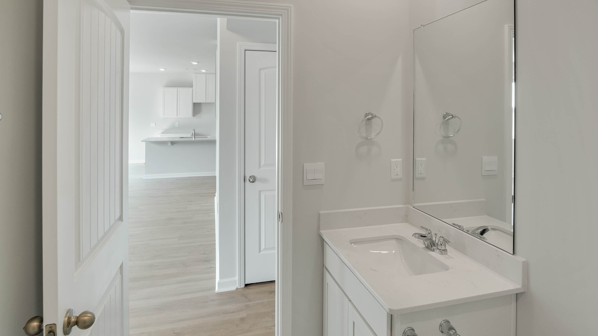 5448 Mason Way Cookeville, TN 38506 - Photo 11 of 30 a bathroom with a sink a mirror and shower