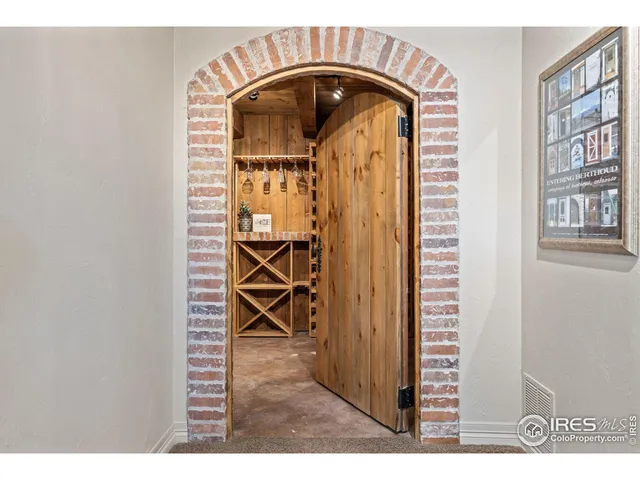 a view of a chairs and table in a patio