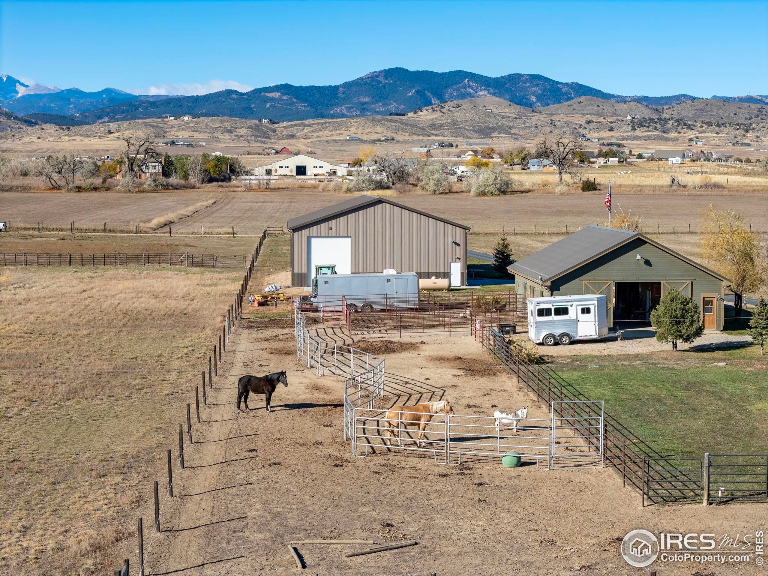 1822 Quarter Lane Berthoud, CO 80513 - Photo 7 of 49 an aerial view of a house with a mountain