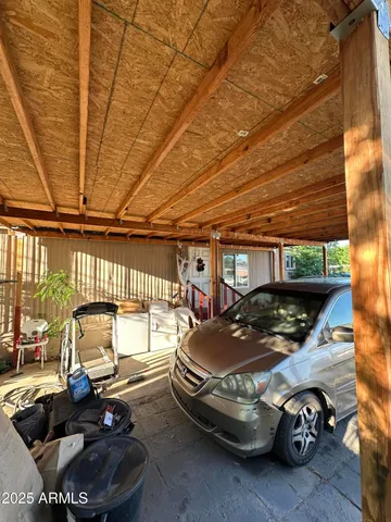 a car parked in garage