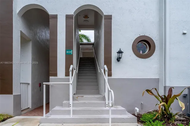 a front view of a house with entryway