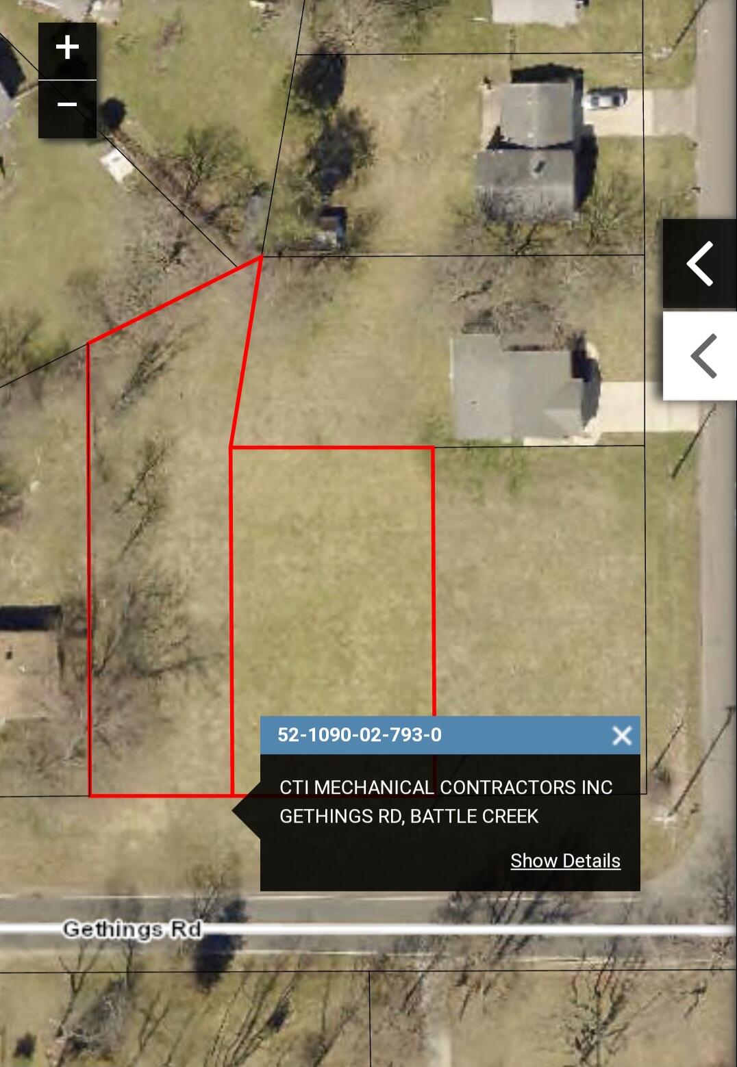 3231 Gethings Road Battle Creek, MI 49015 - Photo 2 of 2 GPS Lot Lines