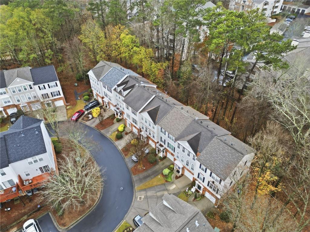 3349 Lathenview Court Alpharetta, GA 30004 - Photo 37 of 48 an aerial view of a house with outdoor space