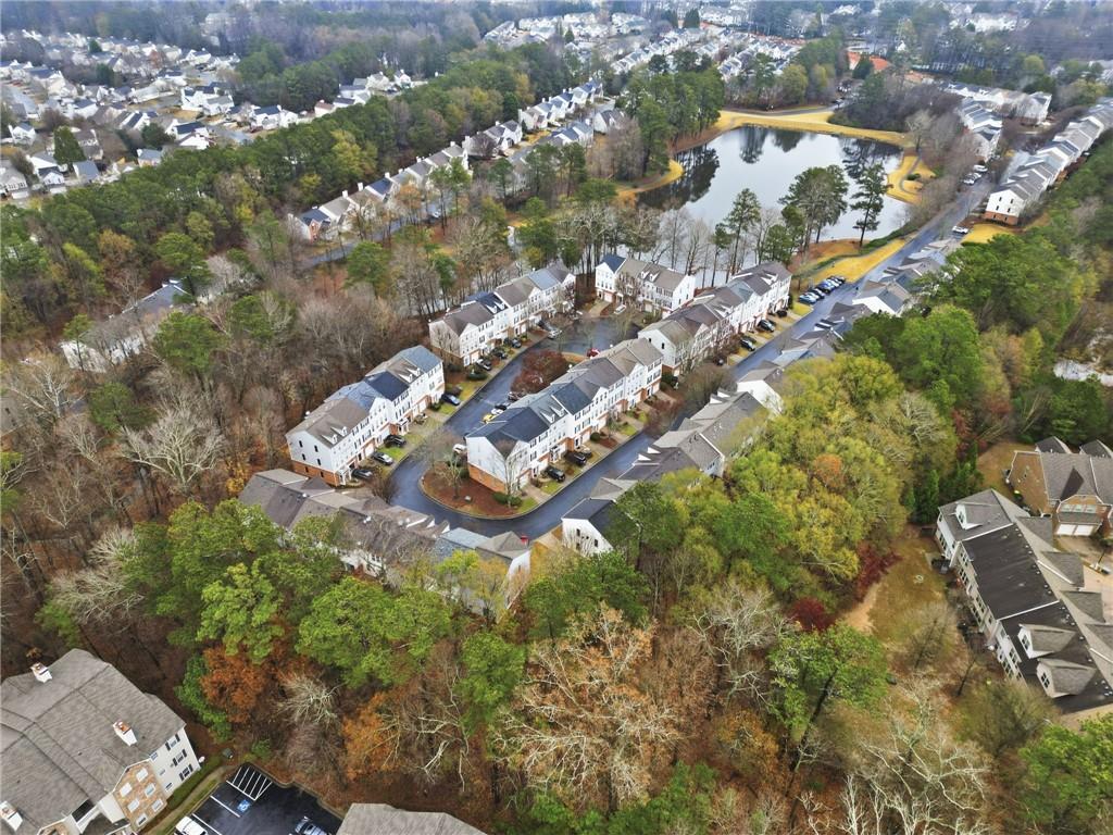 3349 Lathenview Court Alpharetta, GA 30004 - Photo 39 of 48 an aerial view of residential houses with outdoor space