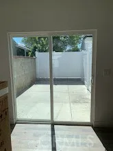 view of backyard with window