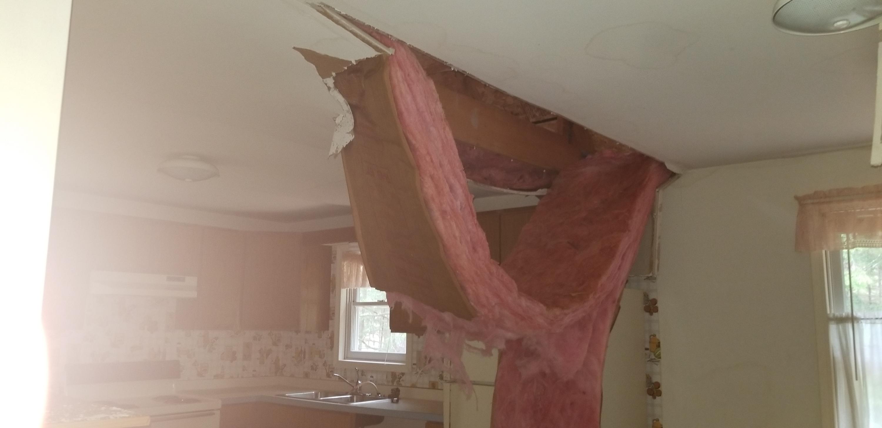 80 Pleasant Point Road Lovell, ME 04051 - Photo 23 of 24 80 PPrd kitchen ceiling damage