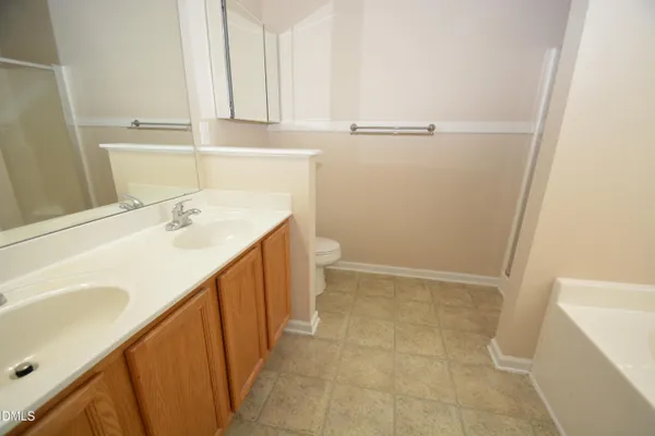 a bathroom with a sink a toilet and a tub