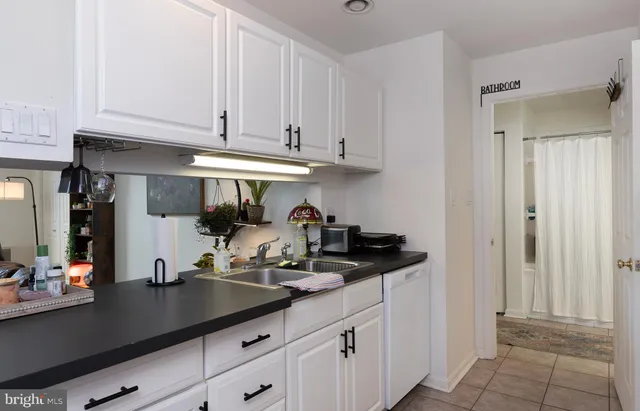 a kitchen with a sink dishwasher and cabinets