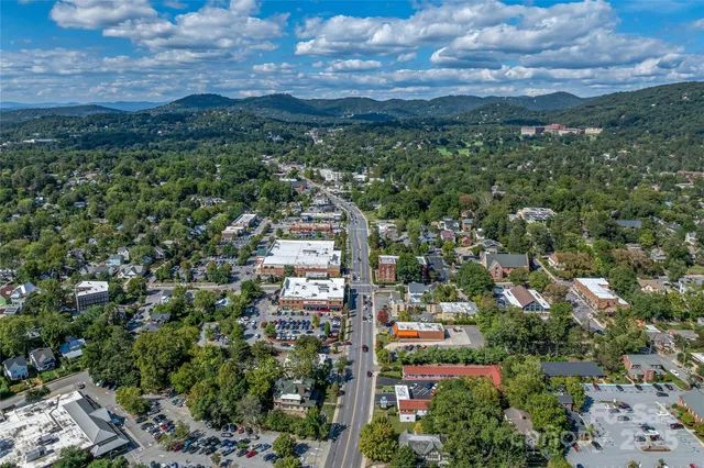 a view of a yard with trees
