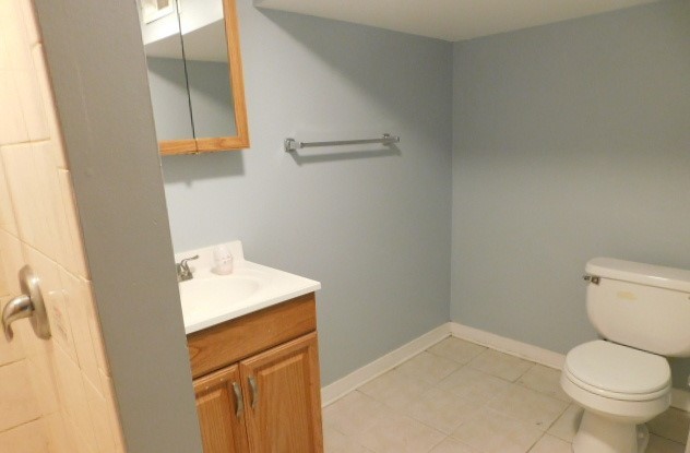 Undisclosed Address Chicago, IL 60630 - Photo 12 of 16 a bathroom with a toilet sink and vanity