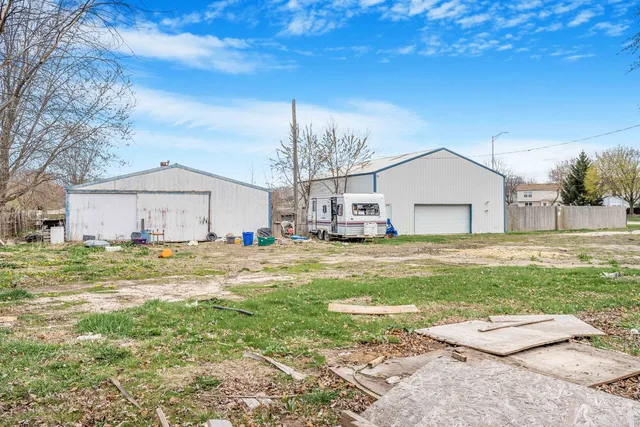 a view of a lake with a city