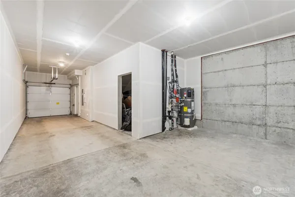 a view of a garage
