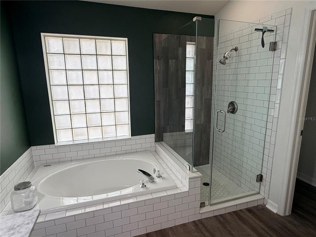 4111 Amber Ridge Lane Valrico, FL 33594 - Photo 17 of 27 a bathroom with a bathtub and shower