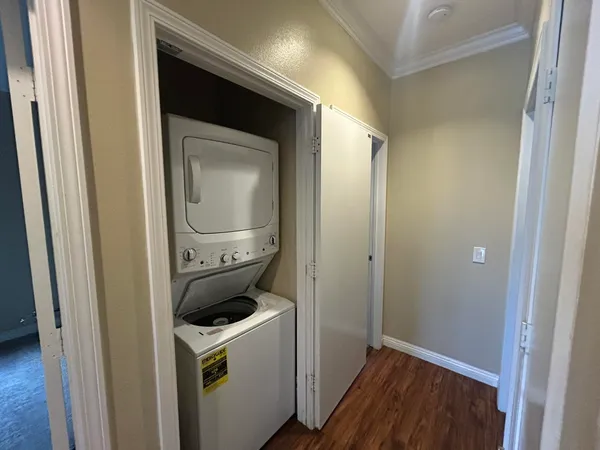 a room with a washer and dryer