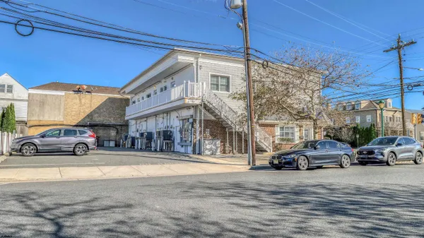 a car parked in front of a building