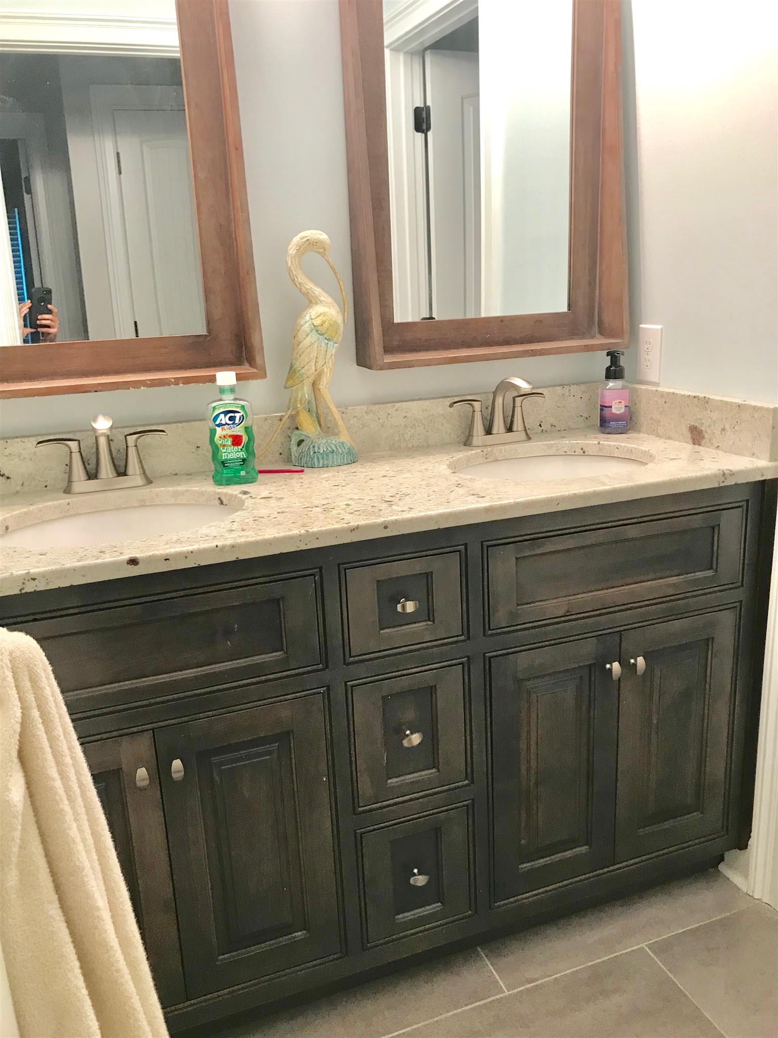 84 Old Quick Road Fayetteville, TN 37334 - Photo 5 of 6 a bathroom with a granite countertop sink and a mirror