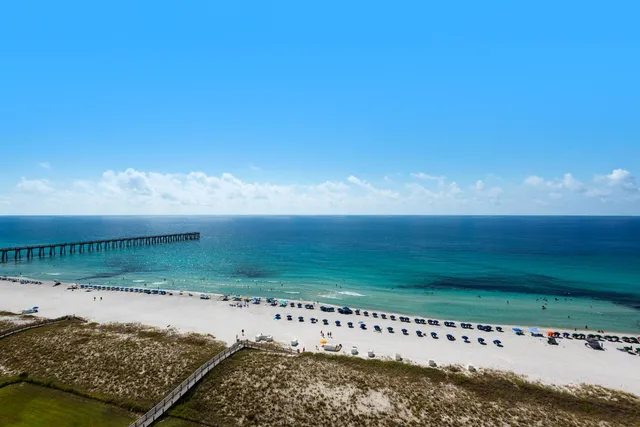 a view of balcony with a potted plant