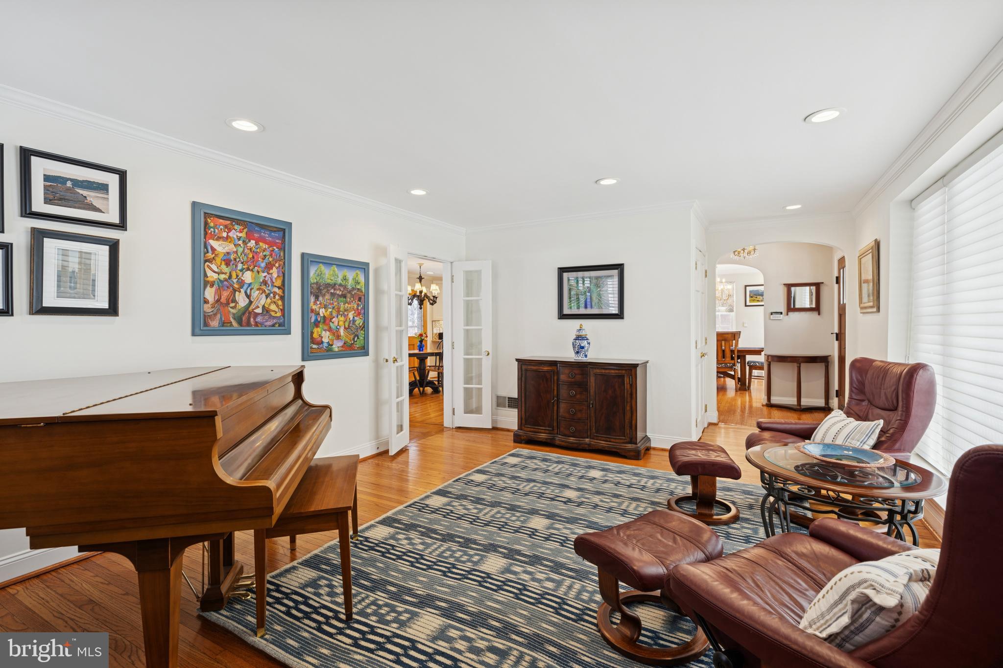 509 Hamilton Road Merion Station, PA 19066 - Photo 17 of 50 Living Room With French Doors Into Family Room