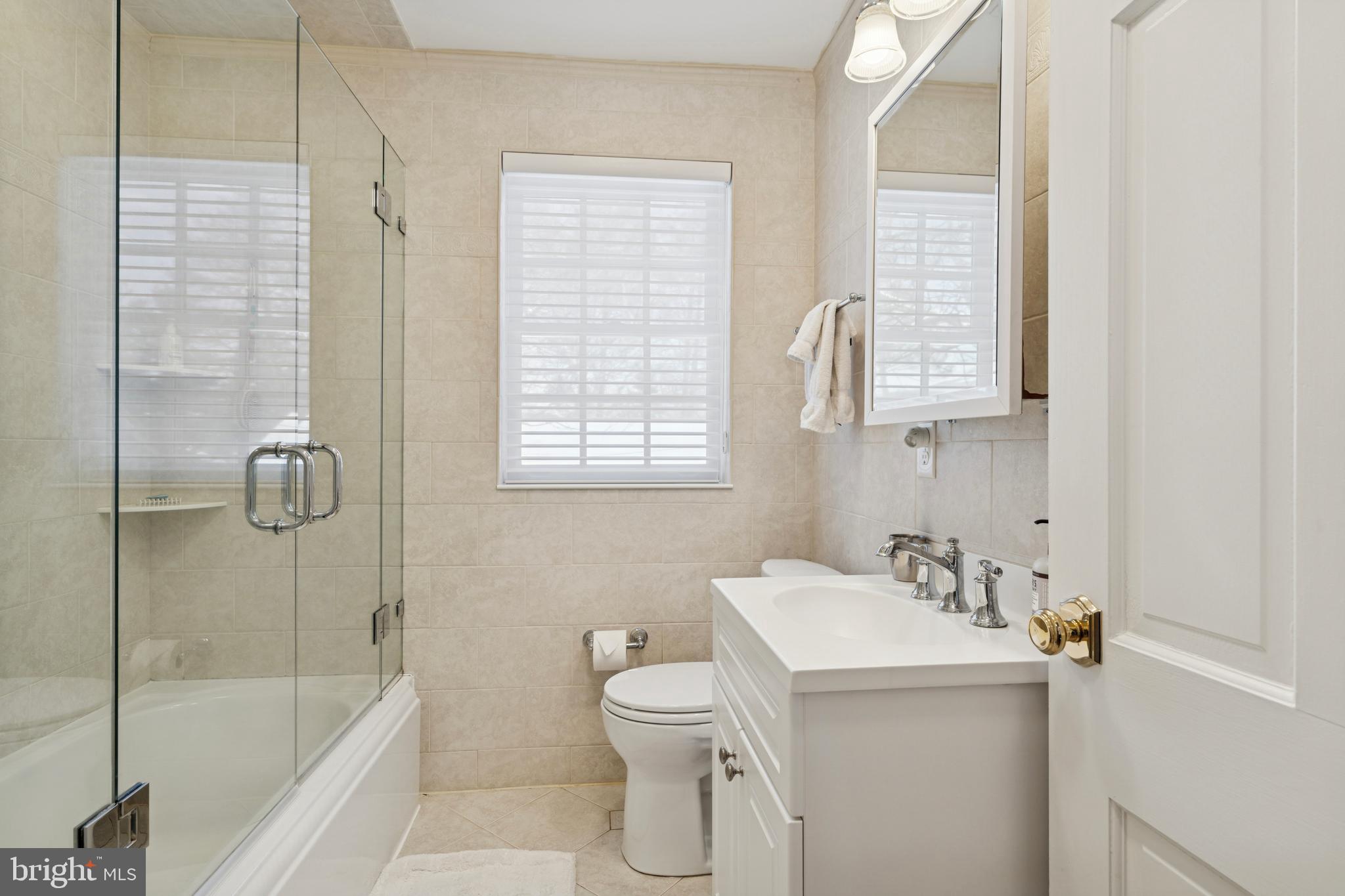 509 Hamilton Road Merion Station, PA 19066 - Photo 31 of 50 Hall Bathroom With Frameless Glass Enclosure
