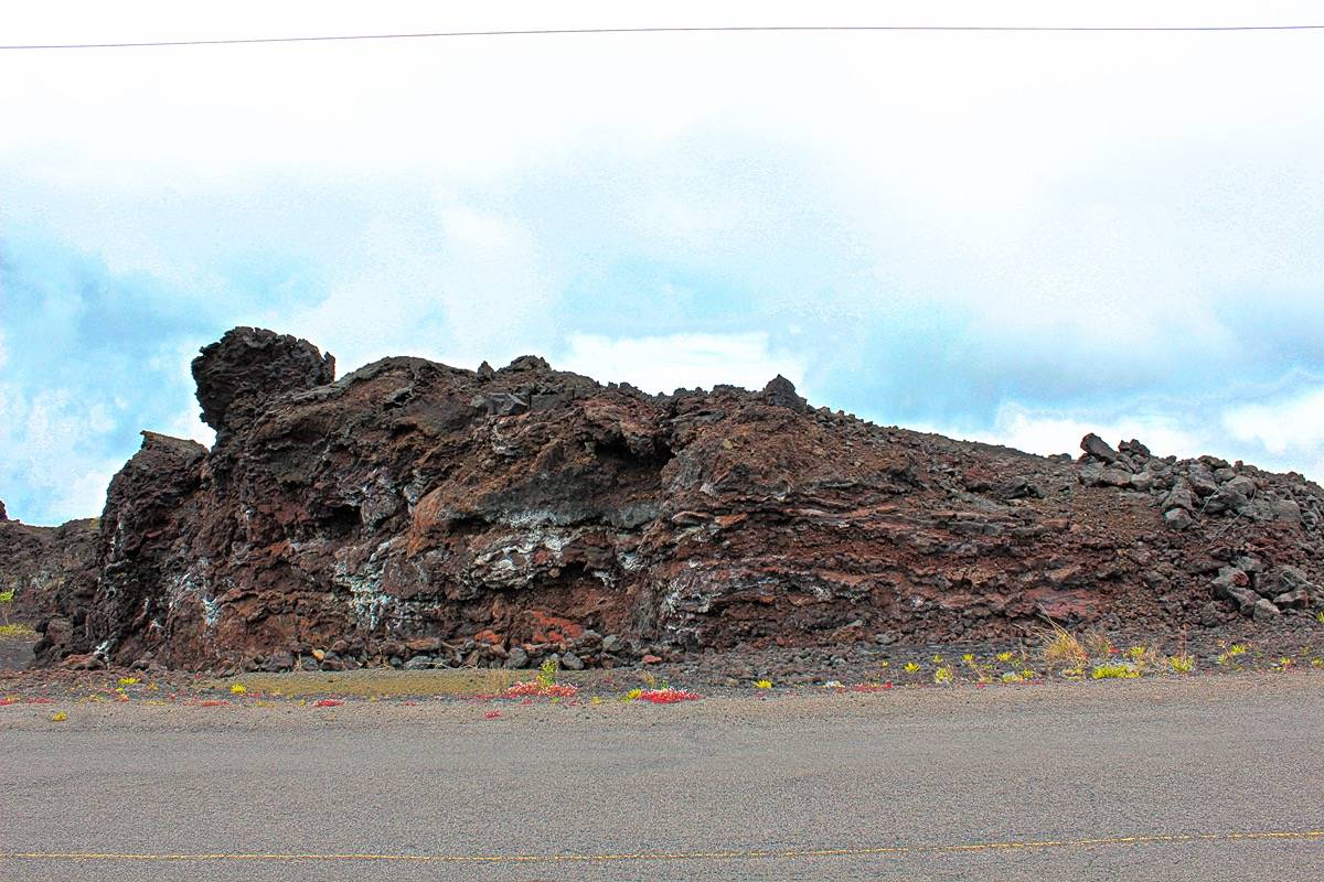 Edge of Lava Trench Fronting Left Side of Property