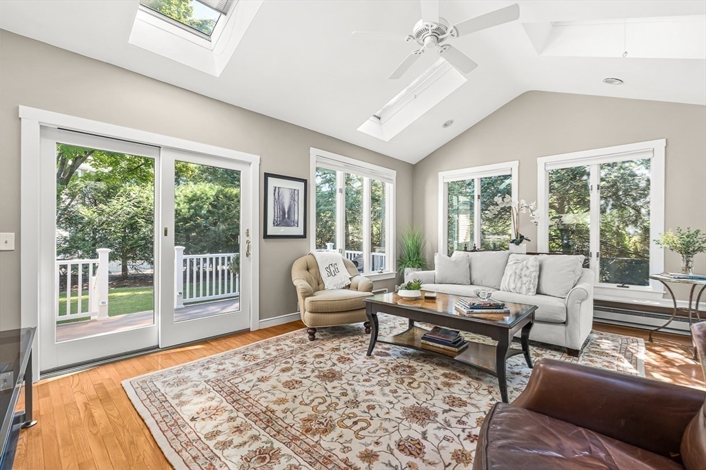 19 Louis Drive Wellesley, MA 02481 - Photo 14 of 30 a living room with furniture and large windows