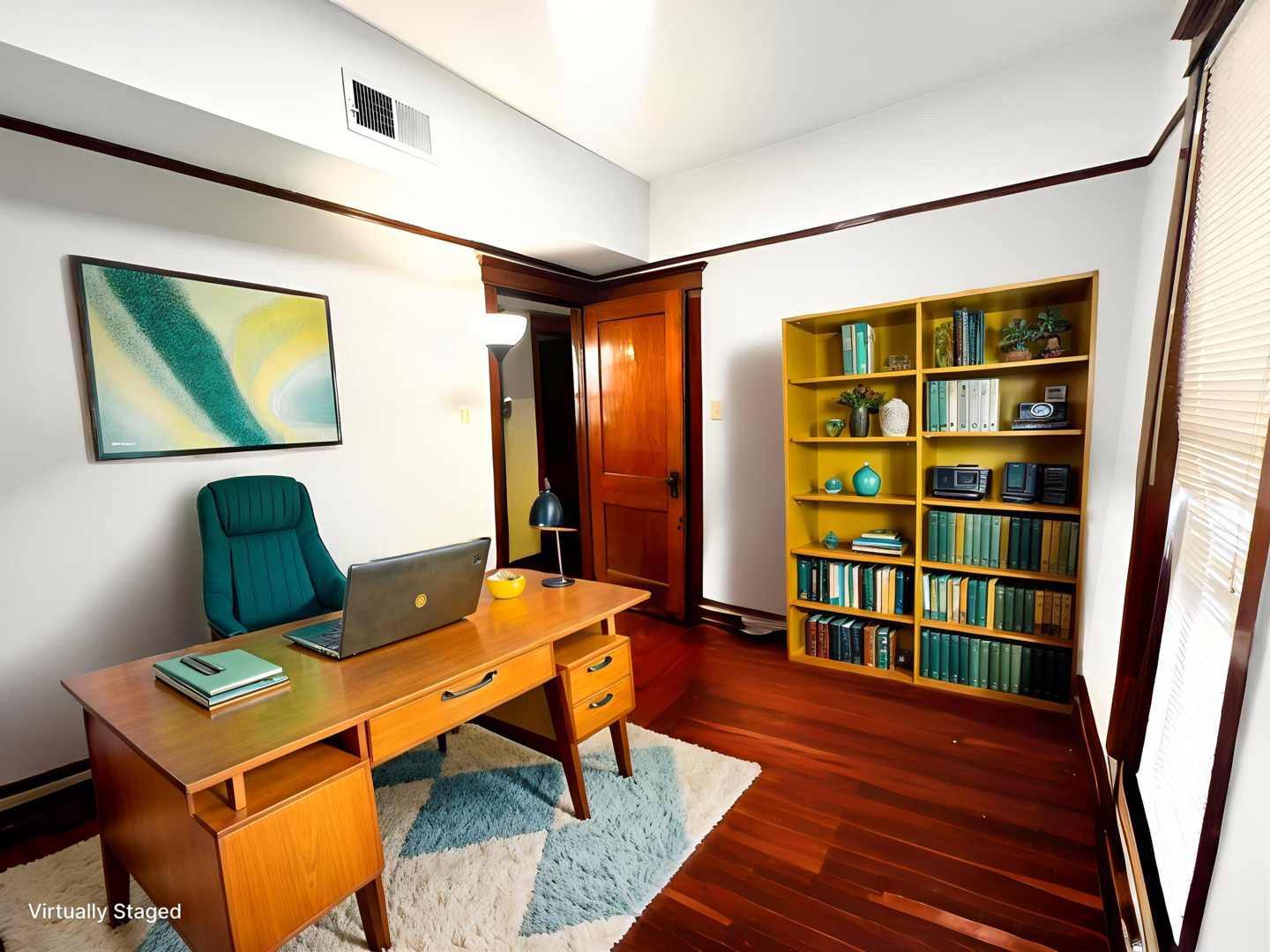 2340 West Thomas Street, Unit 2F Chicago, IL 60622 - Photo 5 of 10 a living room with furniture and a book shelf