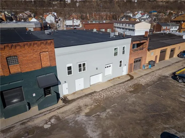 an aerial view of a building