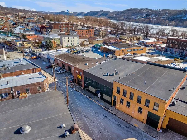 an aerial view of a city