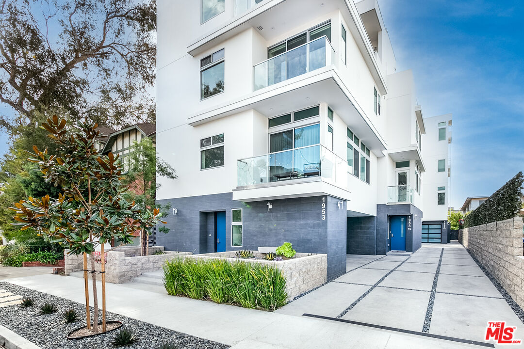 a front view of a building