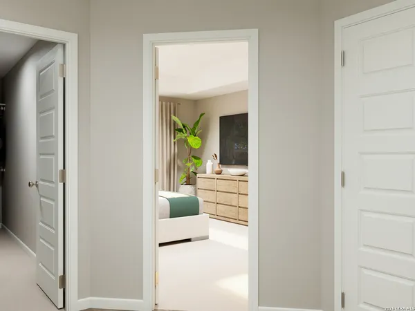 a view of living room with furniture and a gate