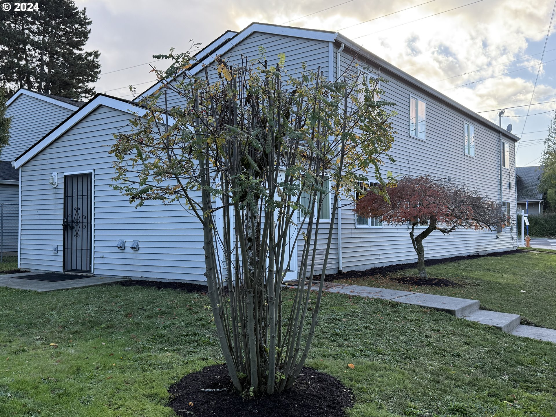 9845 North Lombard Street Portland, OR 97203 - Photo 5 of 35 a view of a wooden house with a yard